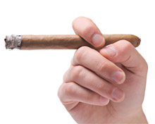 cigar smoker enjoying a cigar